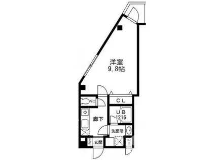 グラディオ大浜(1K/1階)の間取り写真