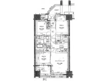 目黒・不動前駅徒歩圏内   3LDK 更新可(3LDK/2階)の間取り写真