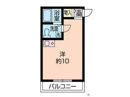 RELAXON(ワンルーム/1階)の間取り写真