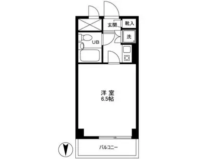 ライオンズマンション代々木第2(1K/7階)の間取り写真