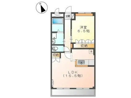 ラピュタ(1LDK/2階)の間取り写真