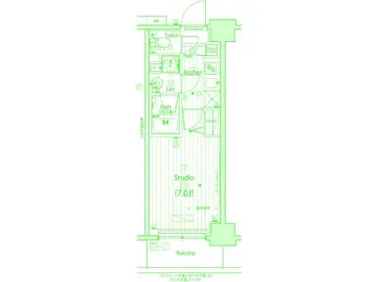 ガーラ・プライム横濱関内(1K/3階)の間取り写真