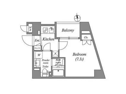 オーパスホームズ大泉学園II(1K/3階)の間取り写真