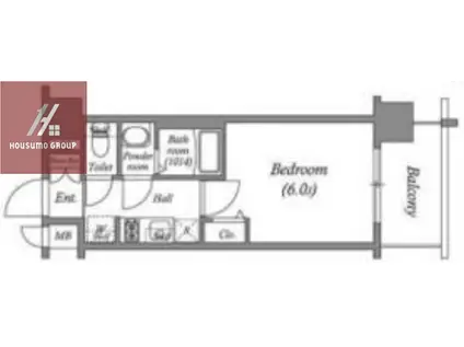 アドバンス大阪クラージュ(1K/2階)の間取り写真