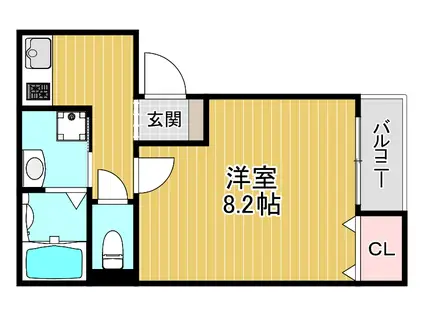 メゾン ド 南光II(1K/1階)の間取り写真