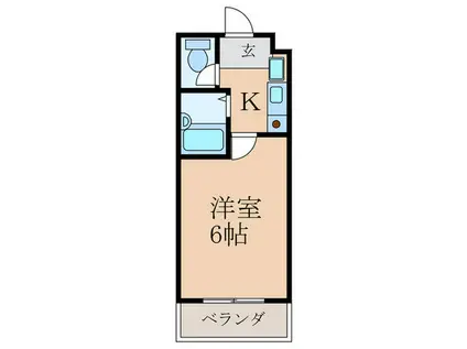 P・POINT(1K/2階)の間取り写真