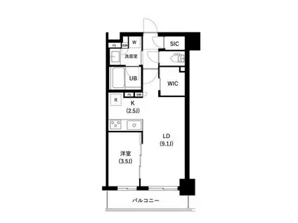 ザ・レジデンス三ノ輪II(1LDK/2階)の間取り写真