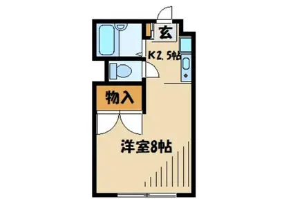 ウインドASAMI(1K/1階)の間取り写真