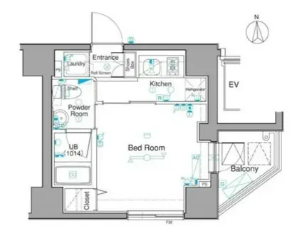 ブライズ高田馬場(1K/4階)の間取り写真