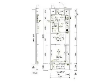ECREDE赤羽サウス(1DK/5階)の間取り写真