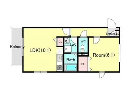 パークヒルズ新百合ヶ丘(1LDK/2階)の間取り写真