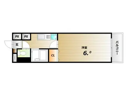 シンプルライフ板宿(1K/3階)の間取り写真