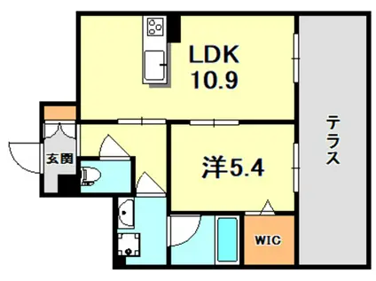 RICHESSE尼崎(1LDK/1階)の間取り写真