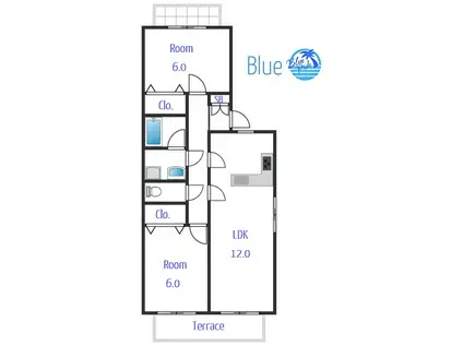 グレース大清水(2LDK/1階)の間取り写真