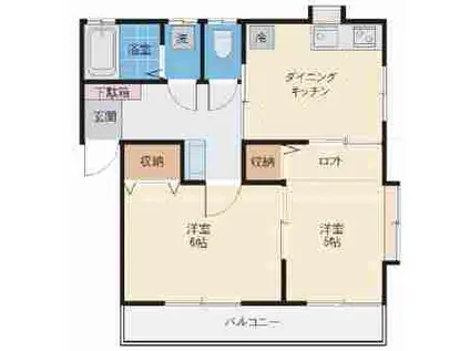 SUMIRE(2DK/2階)の間取り写真