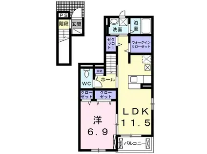 グランシャリオ(1LDK/2階)の間取り写真