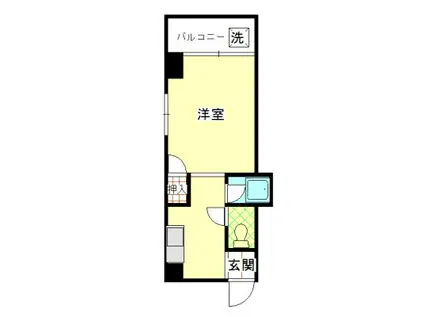 ロイヤルコープ博多(1K/5階)の間取り写真