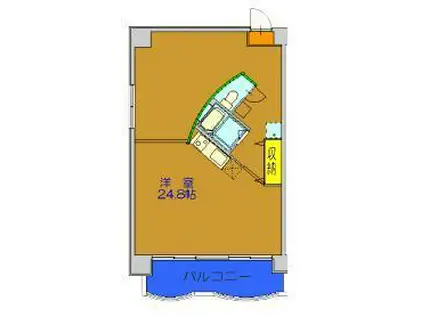 アイビスつくばガーデンコート(ワンルーム/7階)の間取り写真