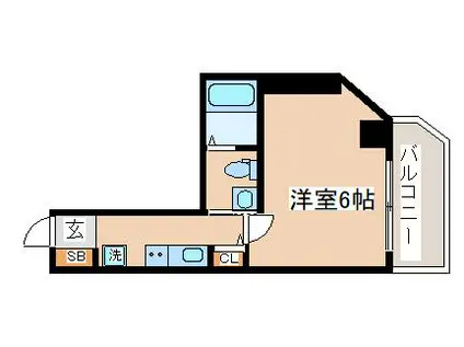 UーRO湊川公園前(1K/9階)の間取り写真