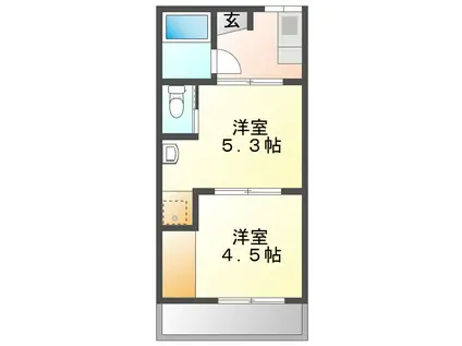 FULNE(2K/2階)の間取り写真