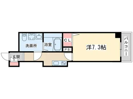 コメンズ梅田(1K/9階)の間取り写真