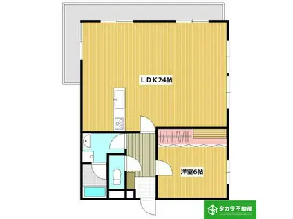 セゾン中島西(1LDK/5階)の間取り写真