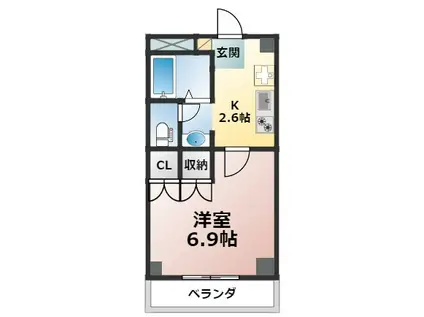プログレス青木台(1K/1階)の間取り写真