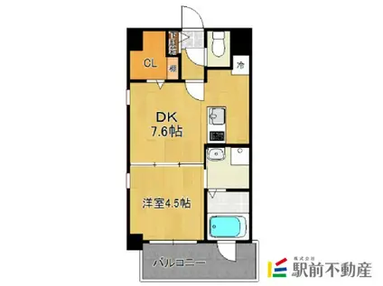 レジデンシャルヒルズアーバンプレイス(1DK/3階)の間取り写真