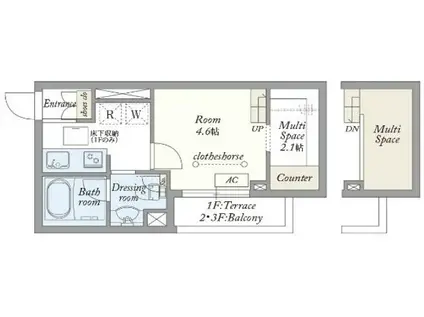 MY STYLE VINTAGE 南池袋(1SK/1階)の間取り写真