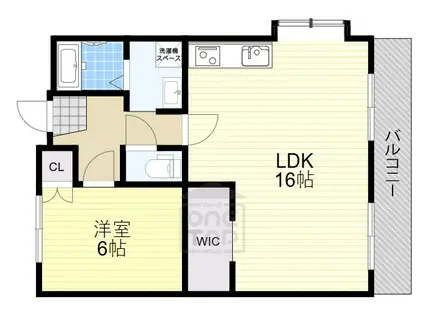 アズウェル(1LDK/1階)の間取り写真