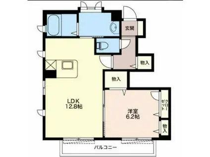 アンシャンテ(1LDK/1階)の間取り写真