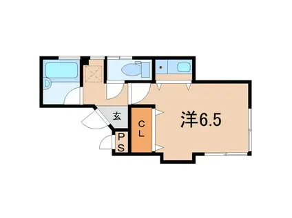 メモリーマンション(ワンルーム/2階)の間取り写真