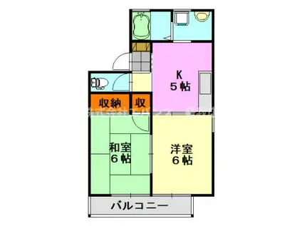 メゾンフェール(2K/1階)の間取り写真