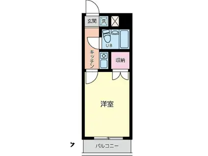 東日本橋フラワーハイホーム(1K/3階)の間取り写真