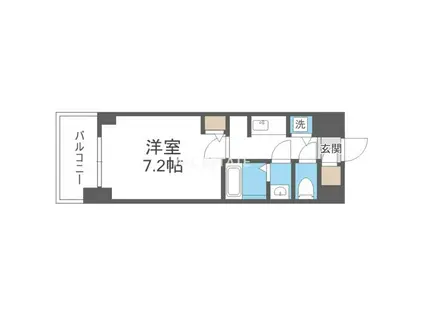 サムティ大阪GRAND イースト(1K/8階)の間取り写真