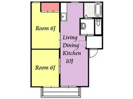 アーバンハイツI(2LDK/1階)の間取り写真