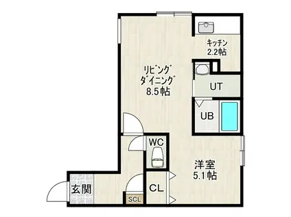 EFFORT NANGO(1LDK/1階)の間取り写真