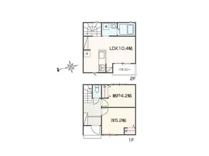 メルラス浦安(1SLDK/1階)の間取り写真