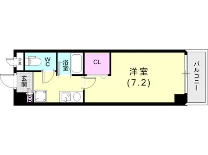 アパ北町(1K/5階)の間取り写真