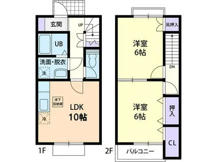 アーバンステージ IV(2LDK/1階)の間取り写真