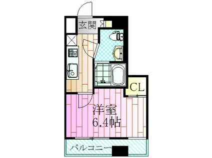 ジェノヴィア南行徳スカイガーデン(1K/1階)の間取り写真