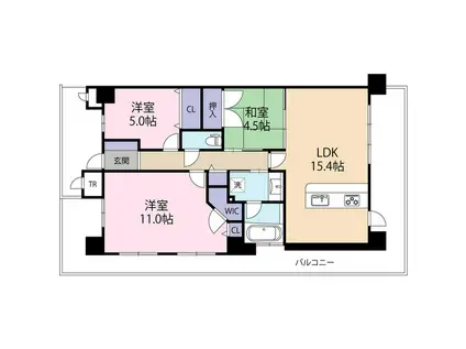 ファインデイズ北花田(3LDK/7階)の間取り写真