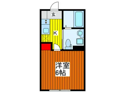 グレイシア川口(1K/3階)の間取り写真