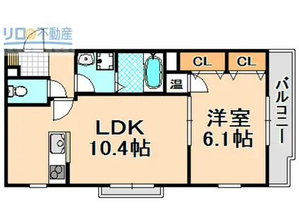 メゾンプチポール(1LDK/2階)の間取り写真