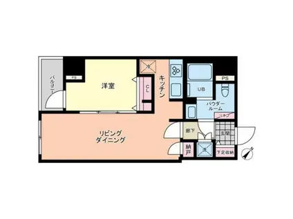 リビオメゾン東日本橋(1LDK/5階)の間取り写真