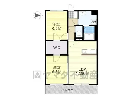 ルミエールMM(2LDK/3階)の間取り写真