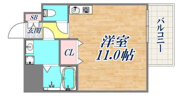 KITANO FLATS PLUS(ワンルーム/5階)の間取り写真