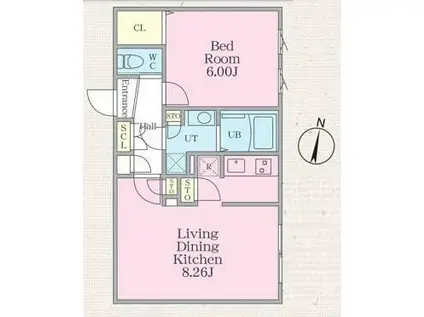 GRAN PASEO 明大前II(1LDK/2階)の間取り写真