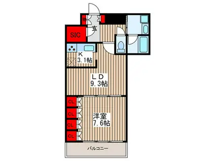 THE TOKYO TOWERS MID TOWER7F(1LDK/7階)の間取り写真