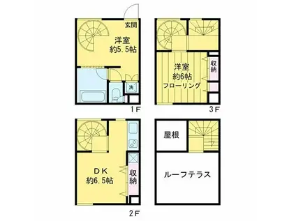 ヴィラ・ハーモニー緑ヶ丘(2DK/1階)の間取り写真